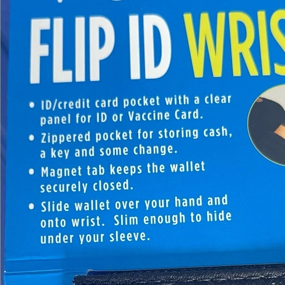 5 for 20 bundle sale eligible|FLIP ID Wrist wallet​​​​​ - Picture 2 of 3